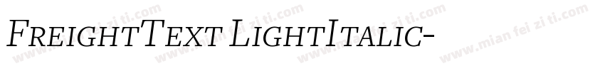 FreightText LightItalic字体转换